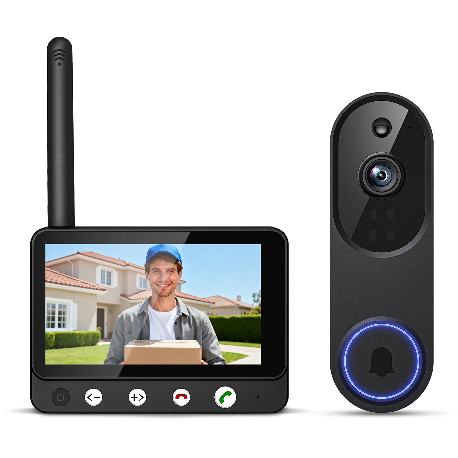 Wireless Video Doorbell Camera with Remote Screen